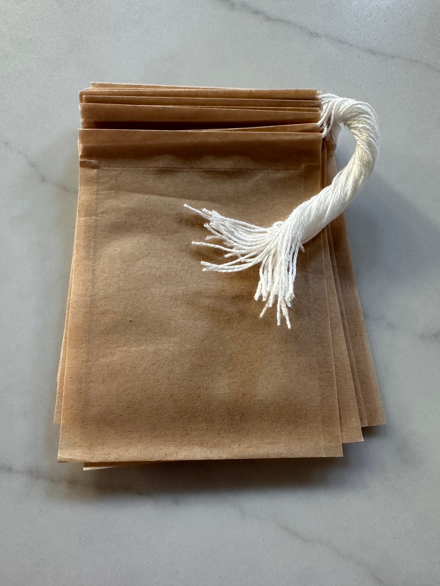 Disposable Drawstring Tea steeping bags (unbleached) (100 count)